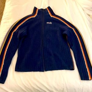 Diesel Zip Thru Sweater (Navy:Stripe) XL